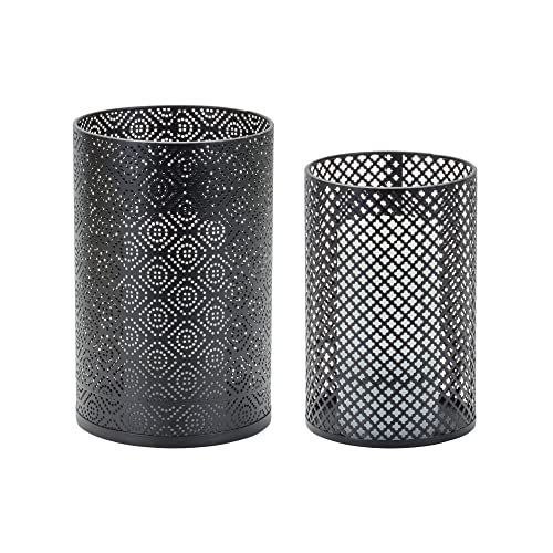 Melrose 85678 Candle Holder, Set of 2, 5.75" D X 9" H, Iron