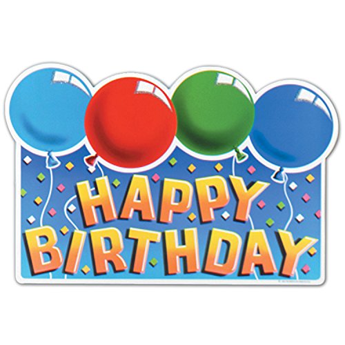 Beistle Glittered Happy Birthday Sign Party Accessory (1 count)