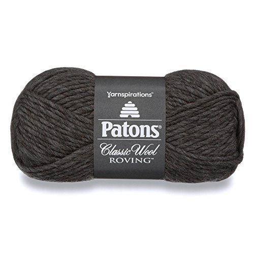 Spinrite Yarns (CA) Patons Classic Wool Roving Yarn, 3.5 oz, Dark Gray, 1 Ball