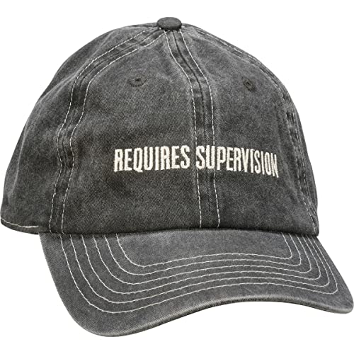 Primitives by Kathy 112923 Requires Supervision Baseball Cap Black