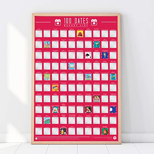 Gift Republic 100 Dates Bucket List Scratch Poster