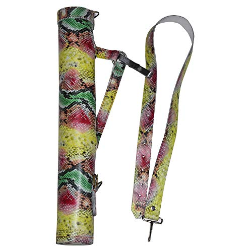 UNIVERSE ARCHERY Back Arrow Quiver | Genuine Suede Leather Arrow Holder | Traditional Handmade Quiver for Archery Sports | Lightweight & Comfortable (43 X 8 cm) (Python Multi Texture)