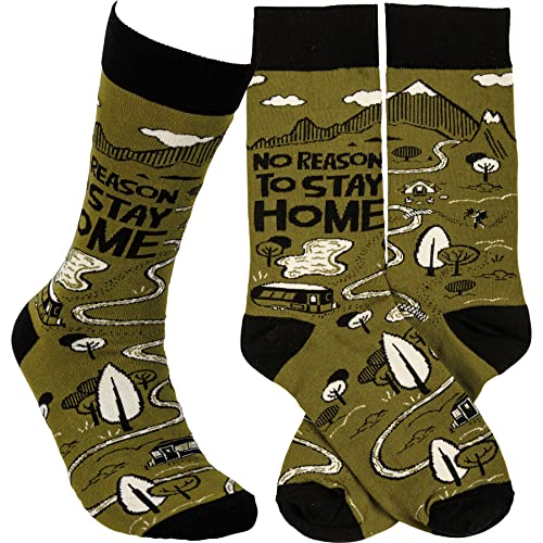 Primitives by Kathy 112637 No Reason To Stay Home Socks, Muticolor