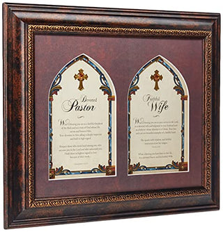 Creative Brands Faithworks Pastor & Pastor's Framed Wall/Tabletop Art, 17 x 14-Inches, Pastor and Pastor's Wife