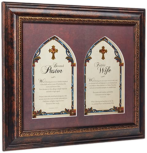Creative Brands Faithworks Pastor & Pastor's Framed Wall/Tabletop Art, 17 x 14-Inches, Pastor and Pastor's Wife