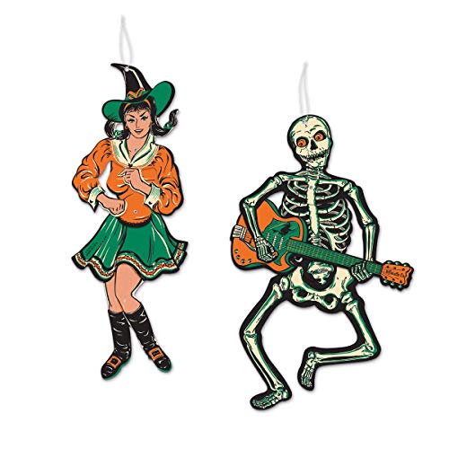 Beistle Halloween Vintage GoGo Dancer Jointed Cutouts - 2 Pcs.