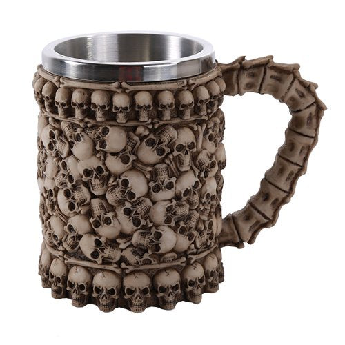 Pacific Trading Giftware Skull Boneyard Ossuary Skull Beer Stein Tankard Skulls Gothic Decor Gift