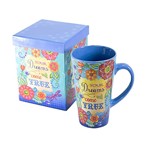 Divinity Boutique Inspirational Stoneware Mug, Dreams Come True, Multicolor