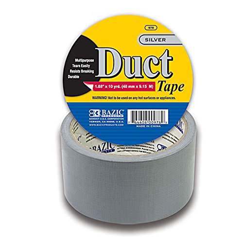 BAZIC Silver Duct Tape. Heavy Duty Duct Tape for Crafts and Home (1.88" X 10 Yard)