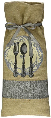 Boston International Celebrate the Home Vintage Inspired Bottle Bag, Place Setting