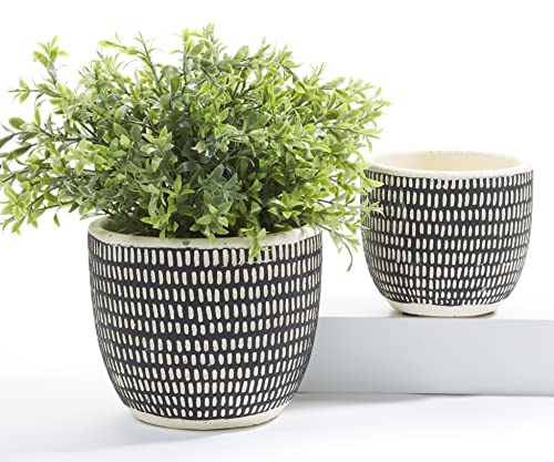 Giftcraft 716823 Textured Planter, Set of 2