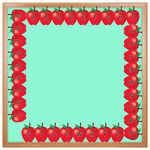 Hygloss Products Alphabet Apples Die-Cut Bulletin Board Border ‚Äö√Ñ√¨ Classroom Decoration ‚Äö√Ñ√¨ 3 x 36 Inch, 12 Pack, 33652