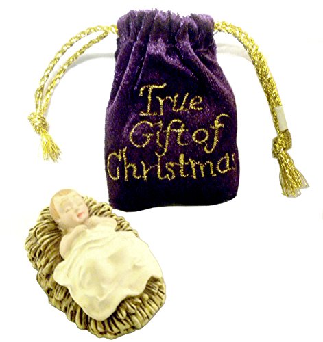 Roman Inc Baby Jesus in Velvet Bag The True Gift of Christmas