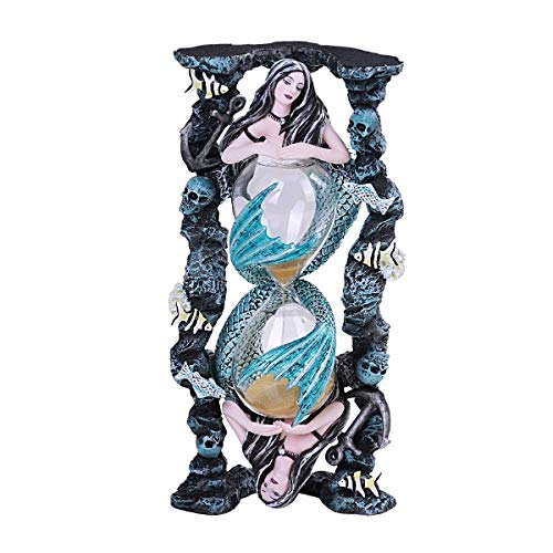 Pacific Trading Giftware PT Under The Sea Mermaid with Skull Head Sand Timer Home Tabletop Decorative Resin Figurine