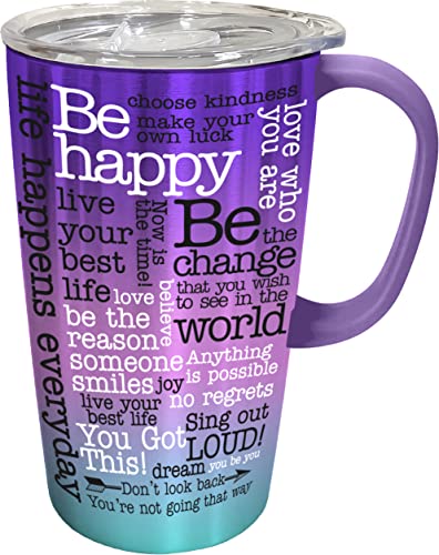 Spoontiques 18517 Positive Thoughts Stainless Travel Mug