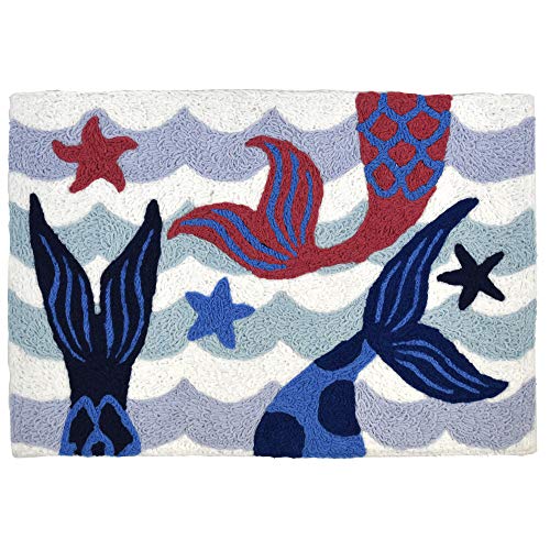 Home Comfort Jellybean Mermaid Sisters Indoor/Outdoor Machine Washable 20" x 30" Accent Rug