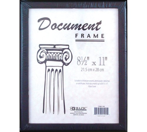 BAZIC Multipurpose Document Frame with Glass Cover, 8.5 x 11 Inch,