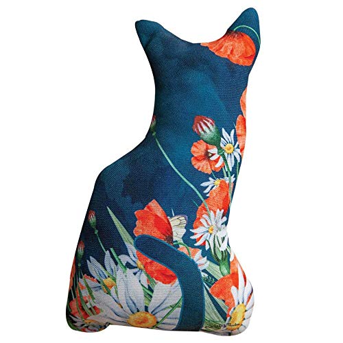 Manual Garden Cats Blue Cat Pillow