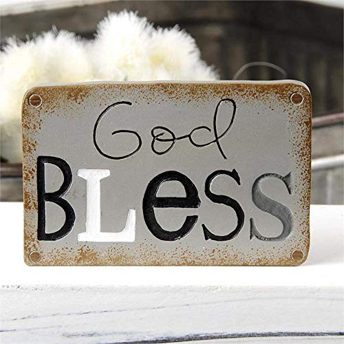 Blossom Bucket 2066-12833 God Blessed Plaque, 3.5-inch Length