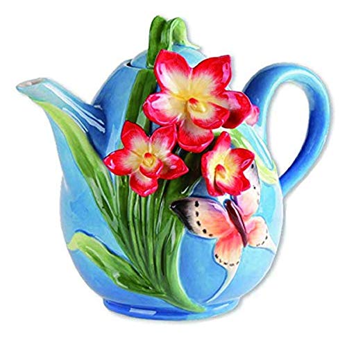 Blue Sky Clayworks Clayworkss Dogwood Teapot, Multi