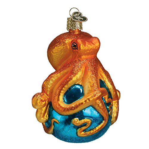 Old World Christmas Sea and Water Animals Glass Blown Ornaments for Christmas Tree Octopus