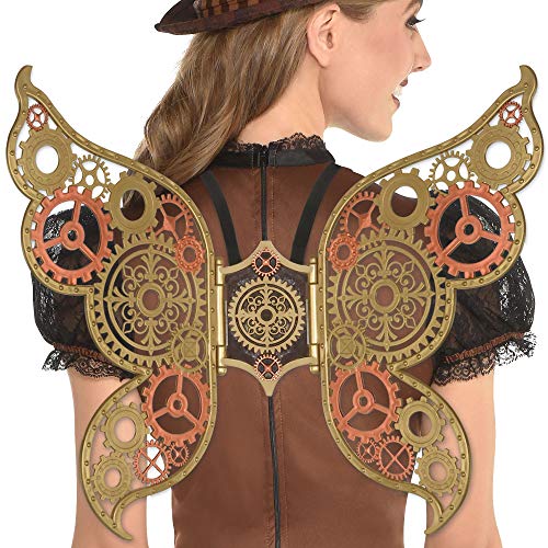 amscan Steampunk Wings Halloween Costume Accessories for Women, One Size