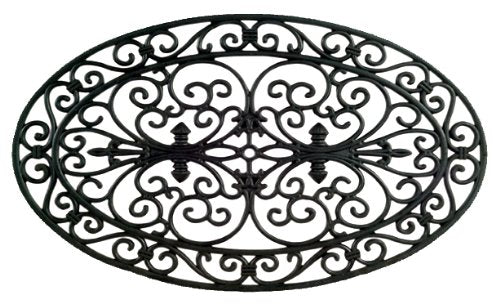 Imports Decor Rubber Doormat, Oval, 18-Inch by 30-Inch