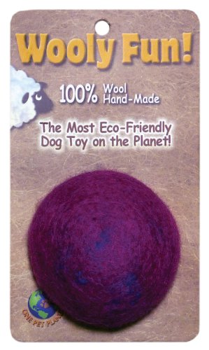 One Pet Planet 86005 2-Inch Wooly Fun Ball Dog Toy