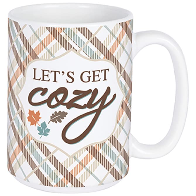 Carson Home Lets Get Cozy Boxed Mug, 5.25-inch Length, 15 oz., Ceramic