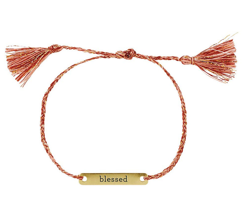 Creative Brands Joy-in-A-Jar Inspirational Thread Bracelet - Adjustable, Blessed