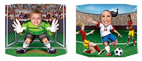 Beistle S57956AZ2 Soccer Photo Props, Multicolored