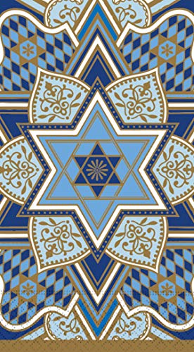 Design Design Rich Tradition Jewish Holiday - Star of David - Two Pack of 15-3-Ply Buffet Napkins