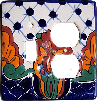 Fine Craft Imports Turtle Talavera Toggle-Outlet Switch Plate