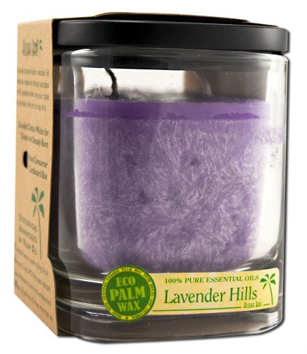 Palm Wax Candle Lavender Hills Aloha Bay 8 oz Glass Jar