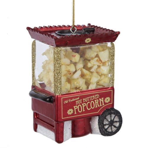 Kurt Adler Noble Gems Popcorn Machine Ornament, 3.25-Inch