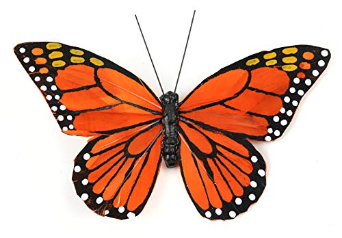Midwest Design Touch of Nature Monarch Butterfly Cinnamon 4.5" 1pc with Clip