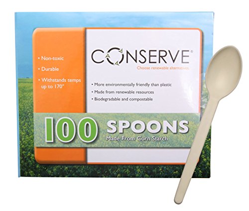 Baumgartens CONSERVE Spoons 100 Pack OFF WHITE (10232)