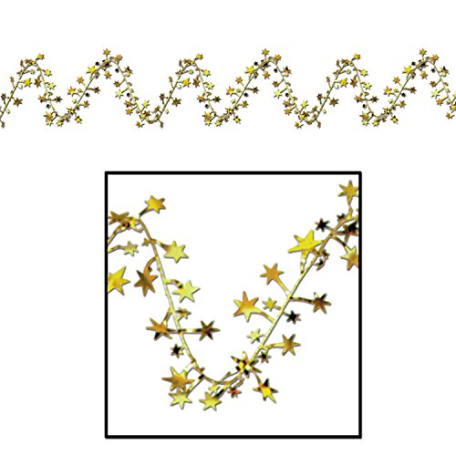 Beistle Gleam 'N Flex Star Garland (gold) Party Accessory  (1 count) (1/Pkg)