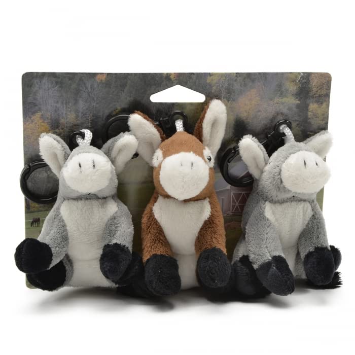 Unipak 1188DK Donkey Trio Plush Key Holder, Set of 3