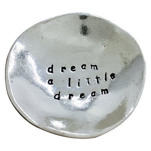 Basic Spirit Dream a Little Dream Pewter Jewelry Trinket Dish Bowl
