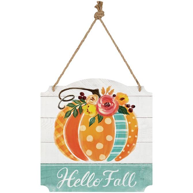 Carson Home Accents Hello Fall Metal Wall Decor, 12-inch Height