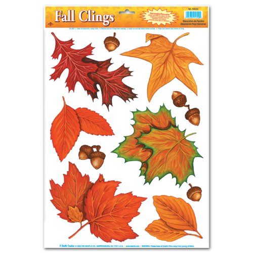 Beistle Fall Leaf Clings Party Accessory (1 count) (10/Sh)