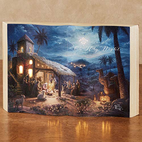 Manual Woodworker Lighted Book-The Nativity/Thomas Kinkade (14 x 9)