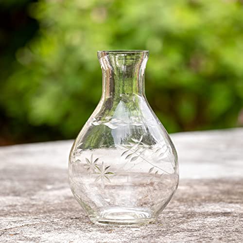 Park Hill Collection Etched Glass Bedside Vase