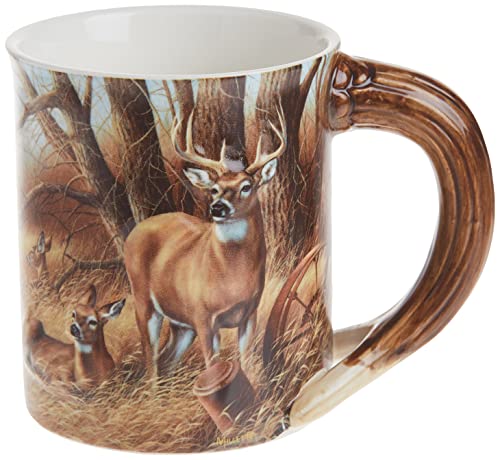 Wild Wings(WI) Rustic Retreat Whitetail Deer Sculpted Mug