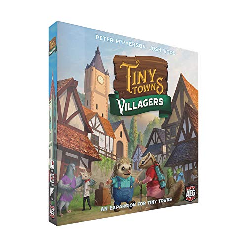 AEG Tiny Towns Villagers Expansion (ALD07073), 1-6 Players, 10 min Setup + 45 min Play Time, Strategy Board Game for Ages 14 and Up, Cleverly Plan & Construct a Thriving Town that is Expanding