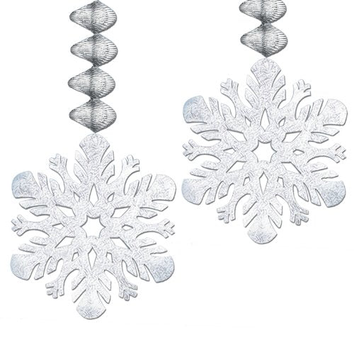 Beistle Foil Snowflake Danglers (2/Pkg)