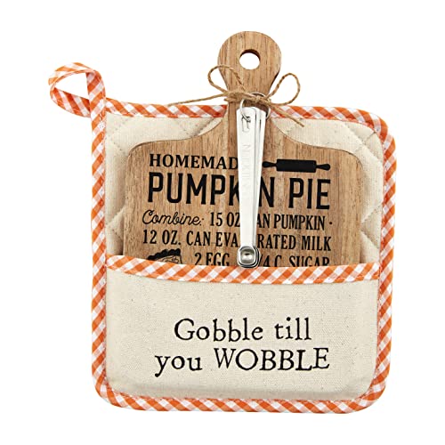 Mud Pie Pot, holder 8" x 8" | towel 12" x 12", Gobble