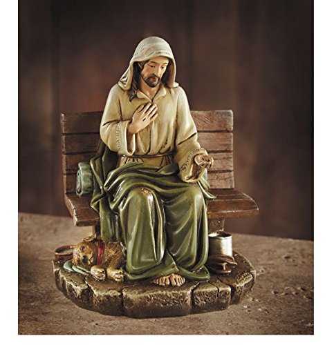 Christian Brands No Place to Rest Homeless Jesus Christ Figurine, 5 Inch