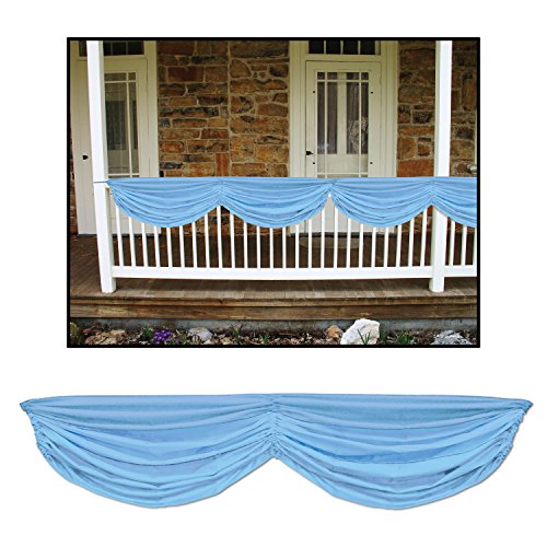 Beistle Baby Shower Fabric Bunting, Light Blue